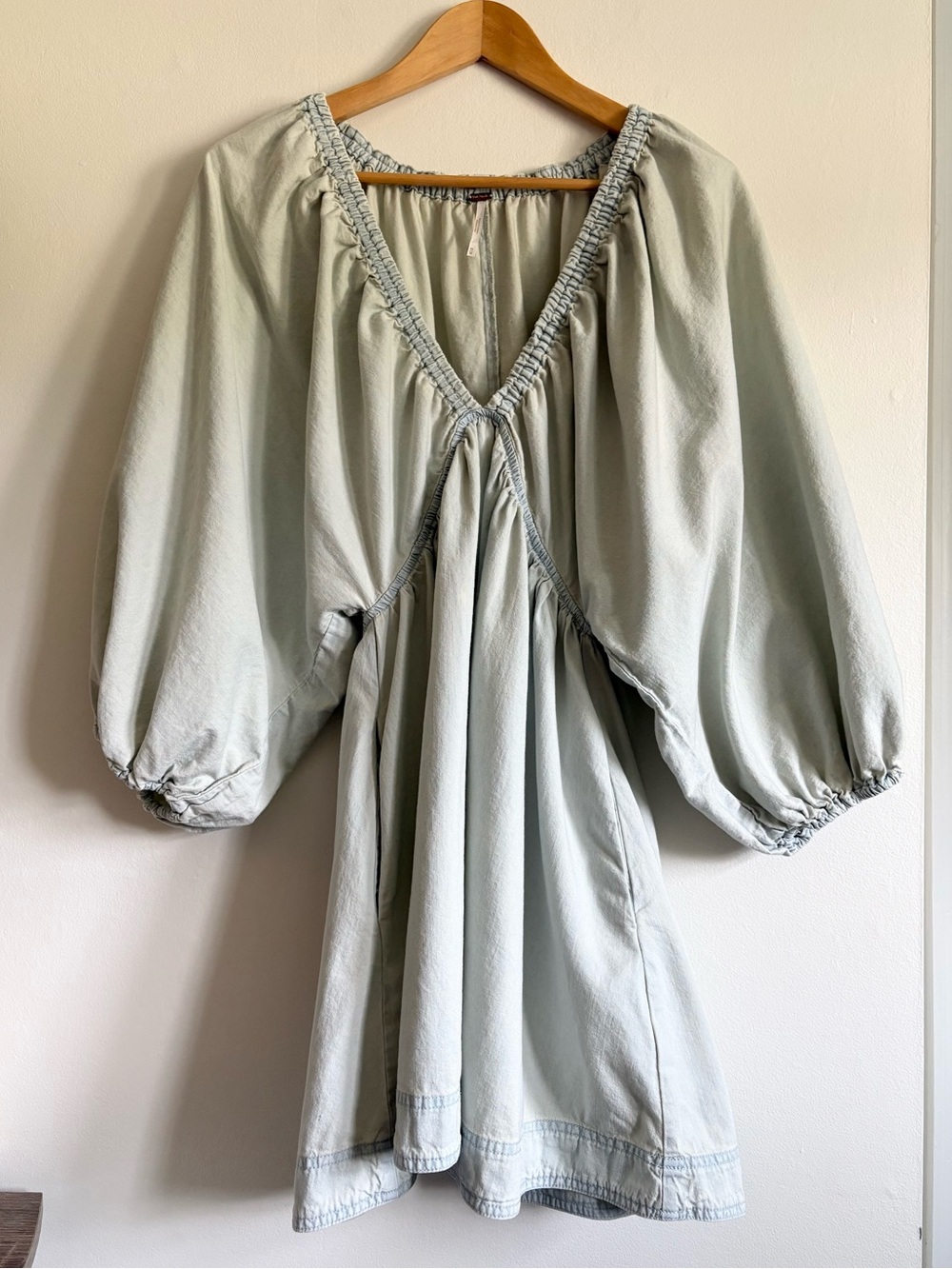 Free People Portia Denim Mini Dress - Picture 3 of 9